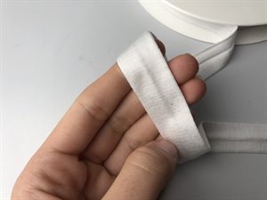 Jersey skråbånd - hvid 20 mm, udgår